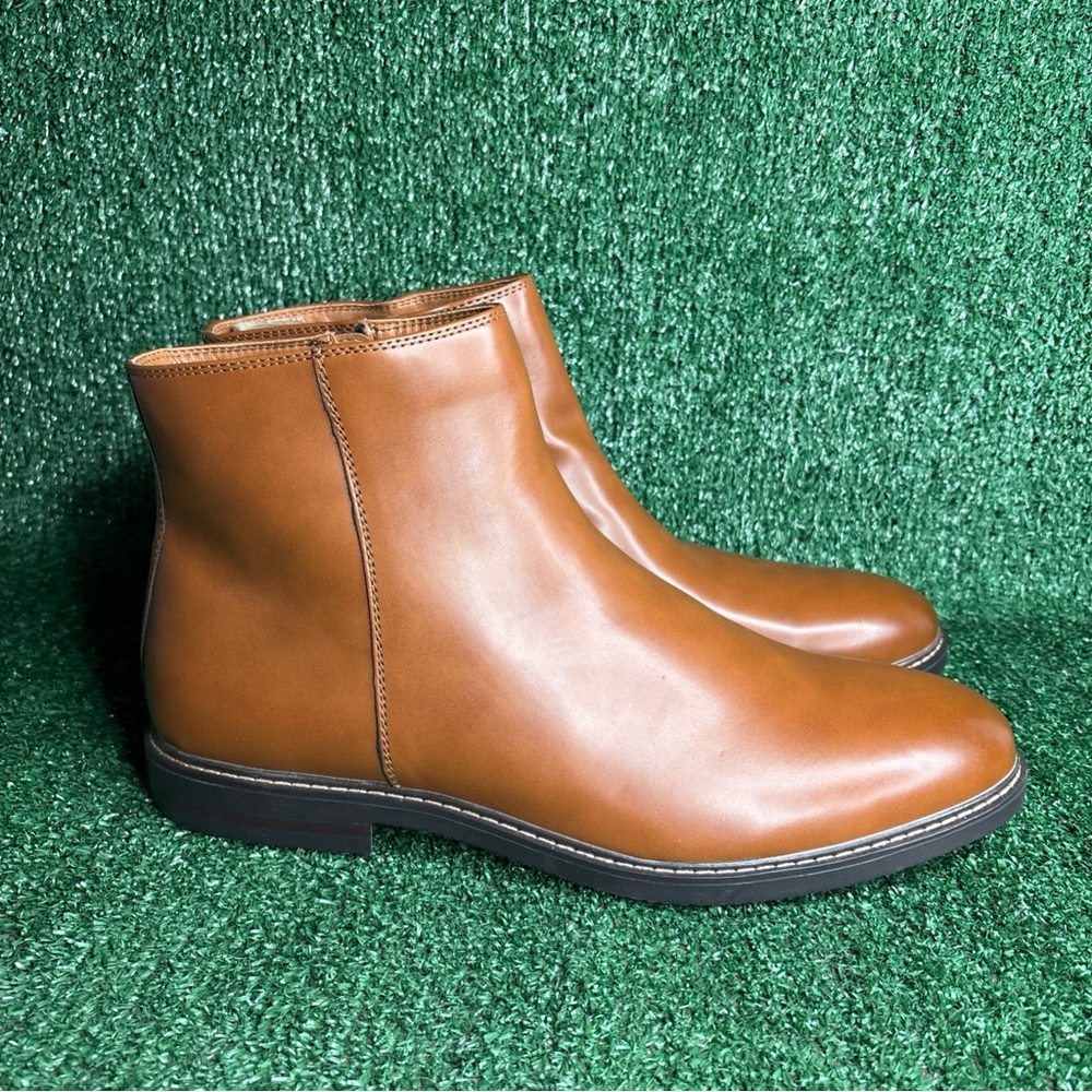 NEW - Kenneth Cole Reaction Ely Vegan Leather Zipper Chelsea‎ Boot Men's Size 13